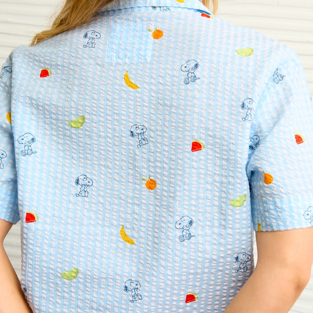 🍉🍌🍏American Eagle Snoopy Fruit Seersucker PJ Set🍌🍏🍉 - Picture 4 of 4